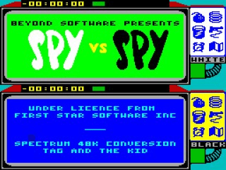 Spy vs Spy title screen for ZX Spectrum